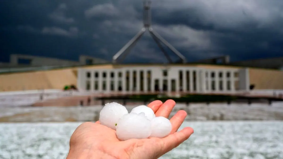 بارش تگرگ قلوه‌سنگی در «استرالیا» + ویدئو