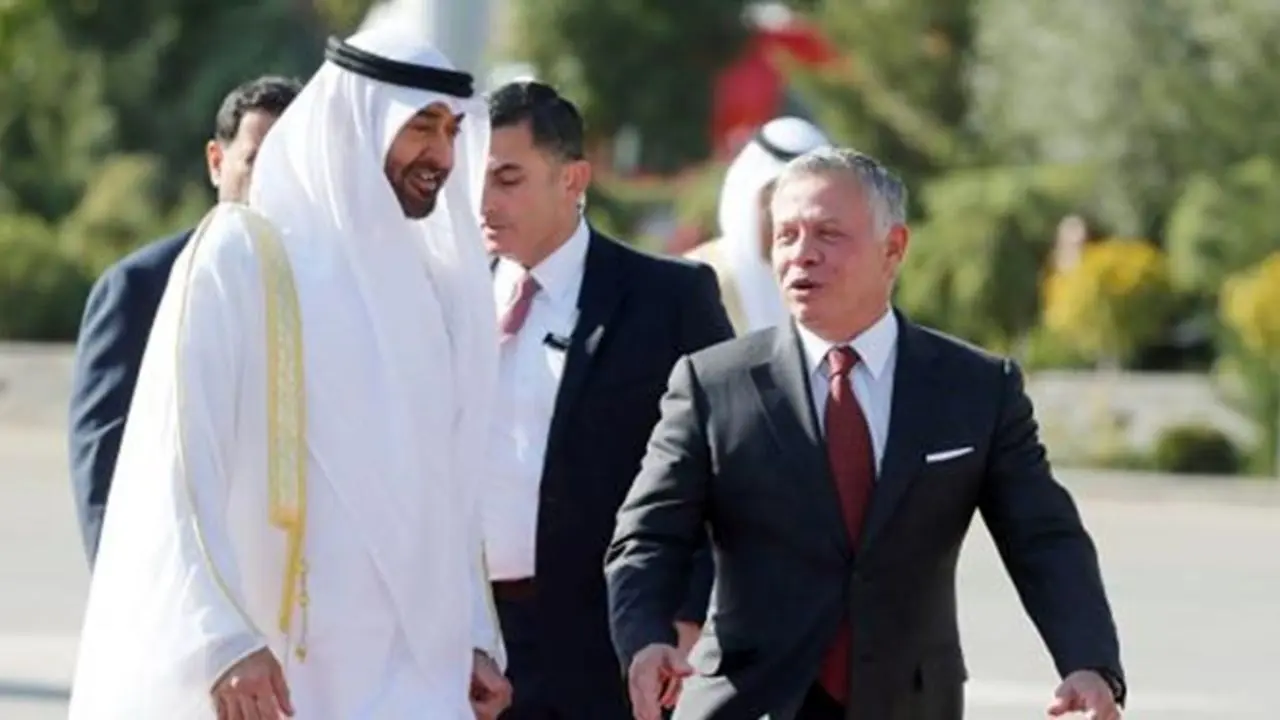 بن زاید و شاه اردن درباره تثبیت امنیت منطقه گفت‌و‌گو کردند