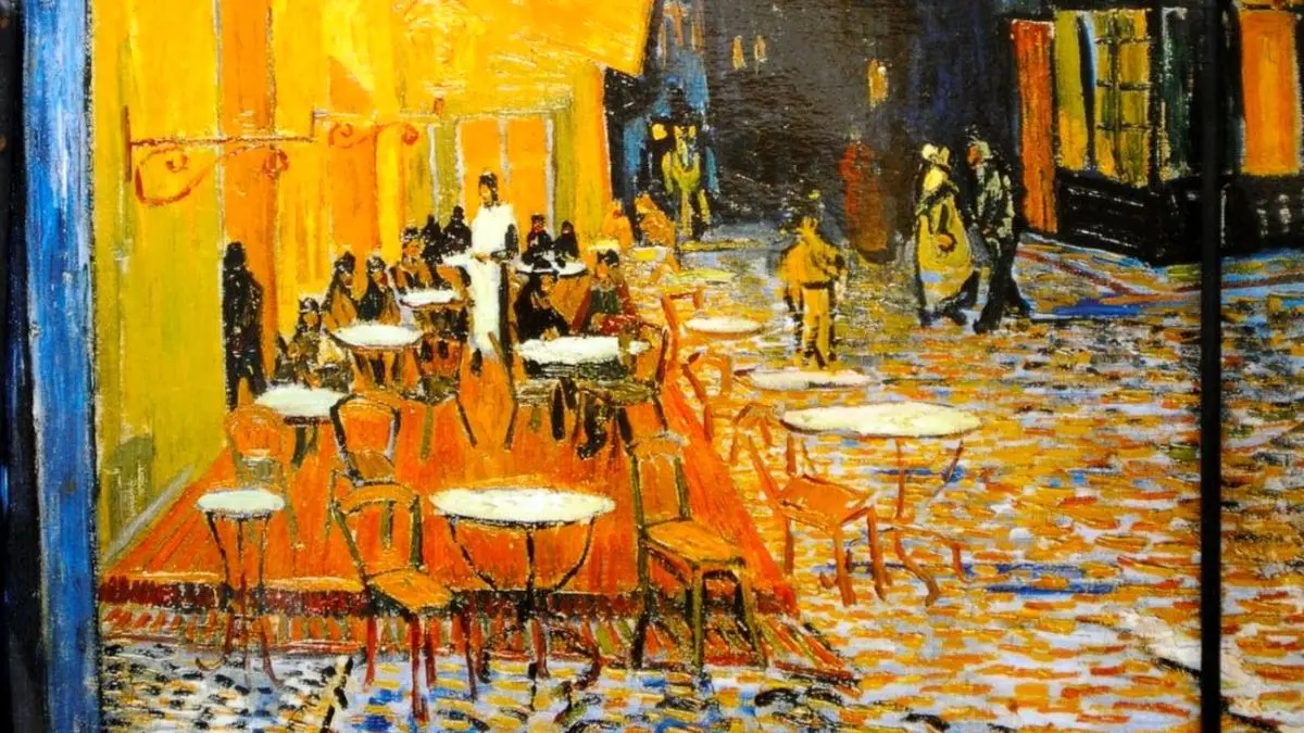 نقاشی روز، تراس کافه در شب