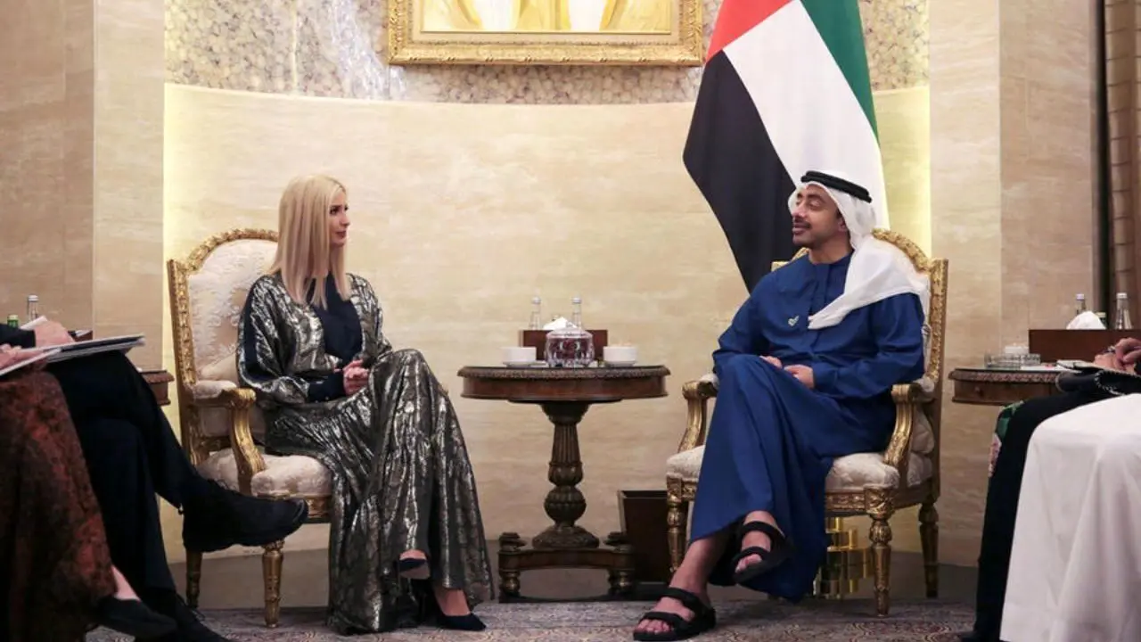 وزیر خارجه امارات با «ایوانکا ترامپ» دیدار کرد