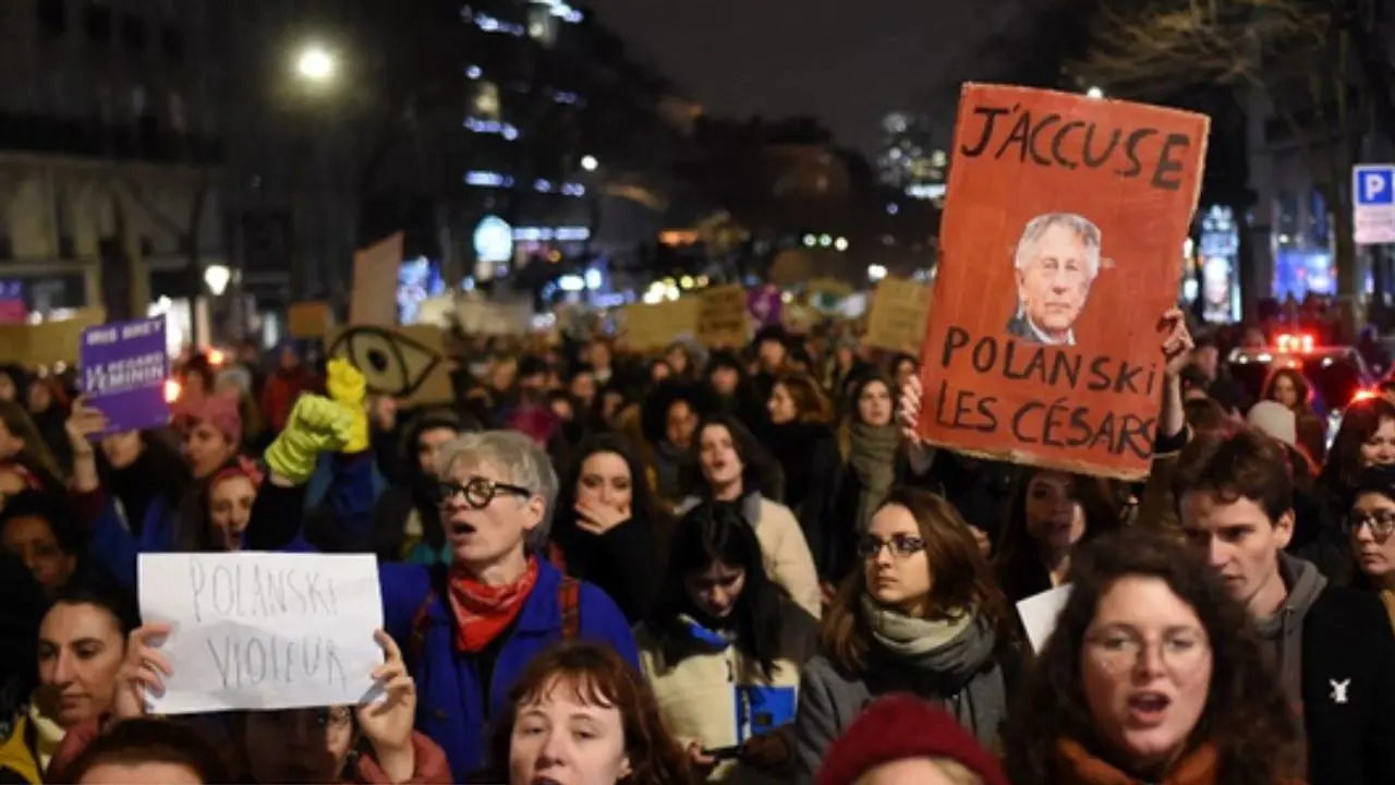 تظاهرات خیابانی علیه جایزه سزار پولانسکی