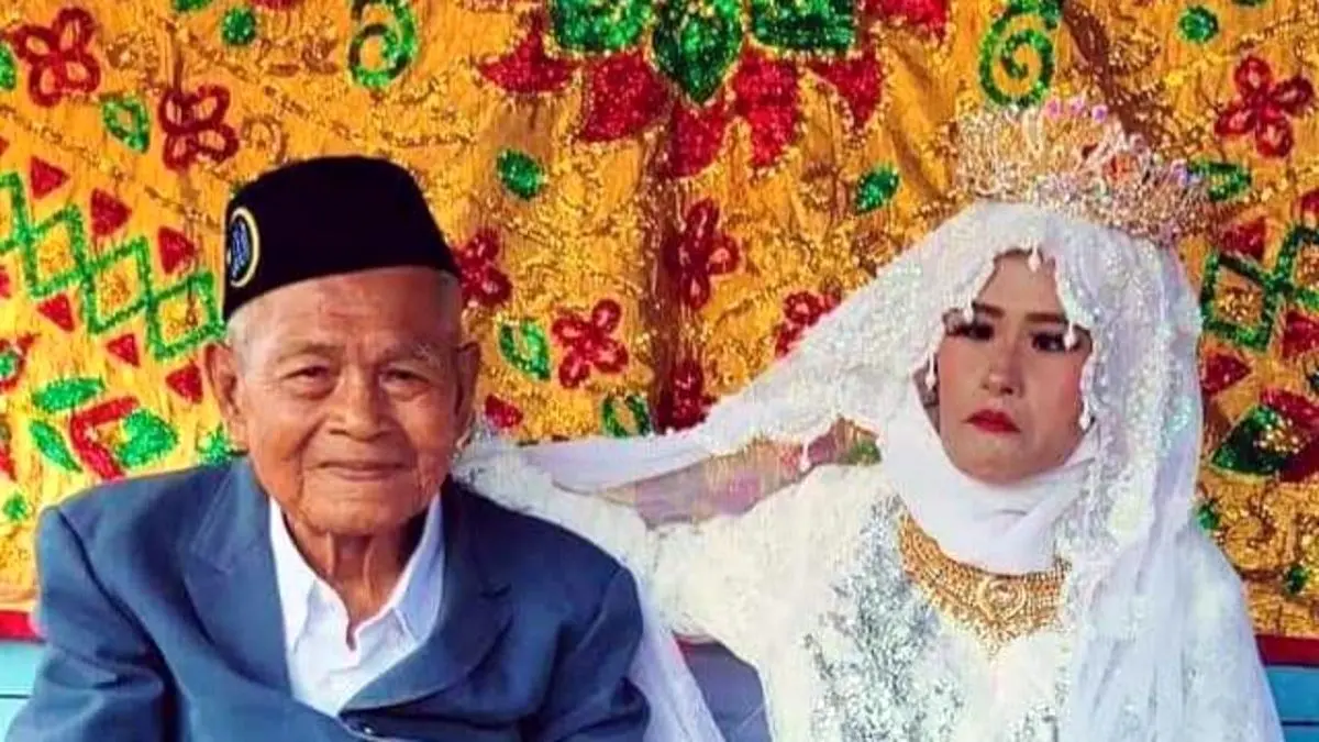 پیرمرد 103ساله اندونزیایی با دختر 27ساله ازدواج کرد