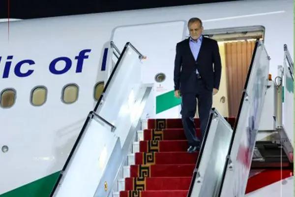 پزشکیان وارد آستانه پایتخت قزاقستان شد