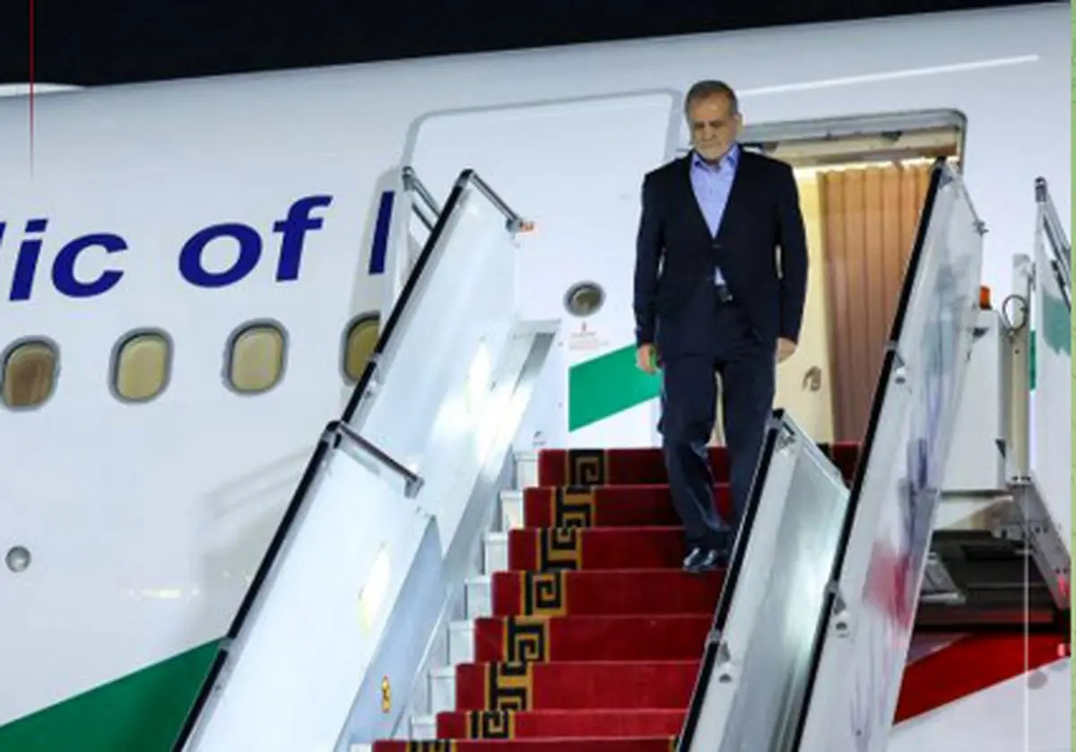 پزشکیان وارد آستانه پایتخت قزاقستان شد