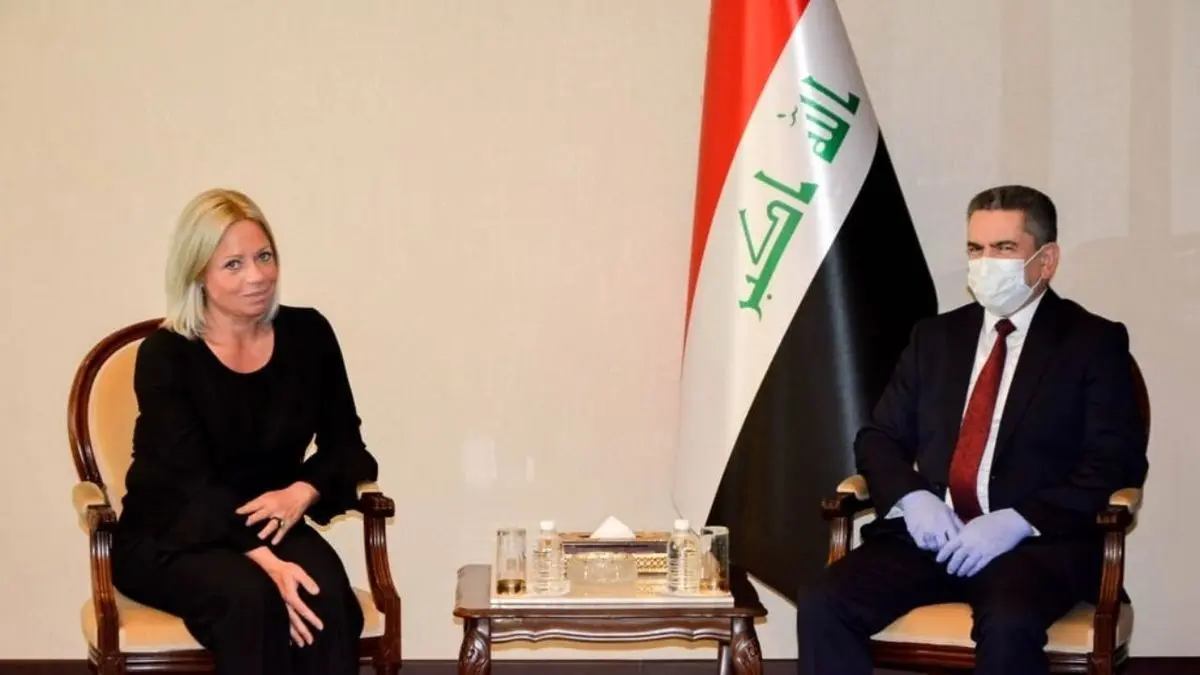 دیدار الزرفی با رئیس هیات سازمان ملل در عراق
