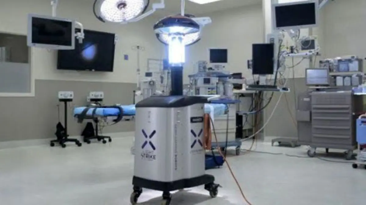 رباتی که بیمارستان‌ها را ضدعفونی می‌کند!