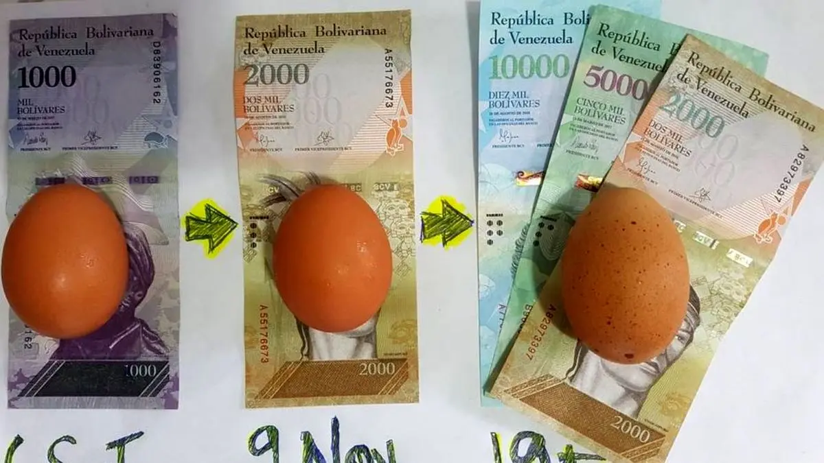 ارزش یک تخم مرغ بیشتر از حقوق یک ماه در ونزوئلا!