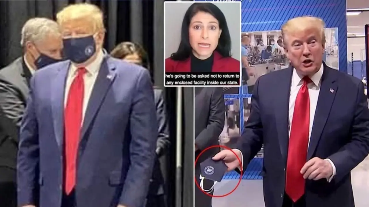 بالاخره ترامپ هم ماسک پوشید