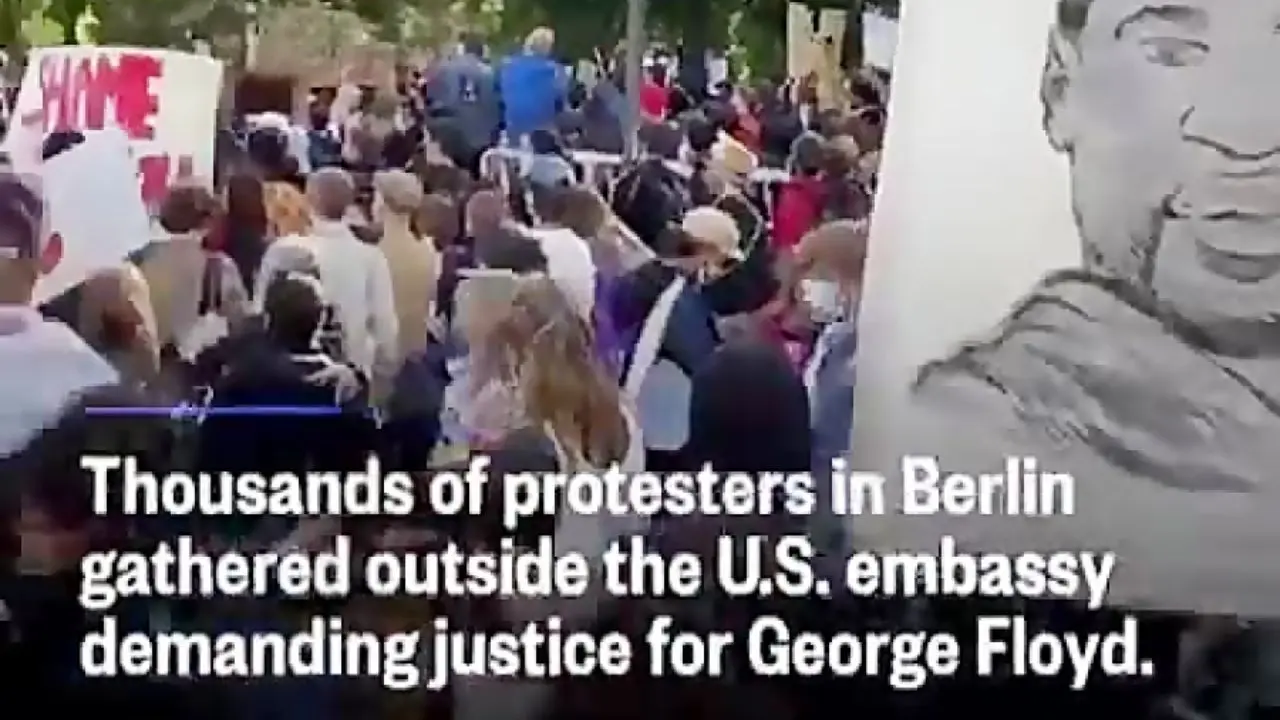 تجمع چند هزار نفری معترضان به قتل «جورج فلوید» + ویدئو