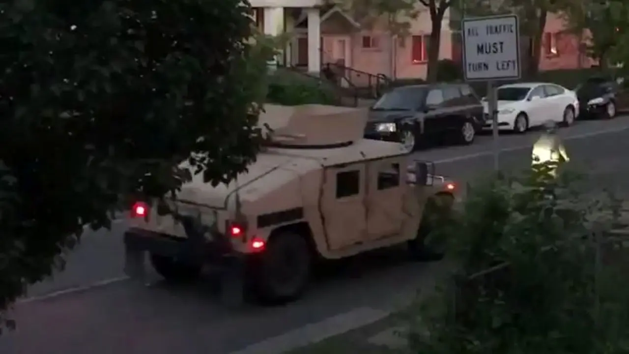 ارتش آمریکا وارد شهر میناپولیس شد+ویدئو