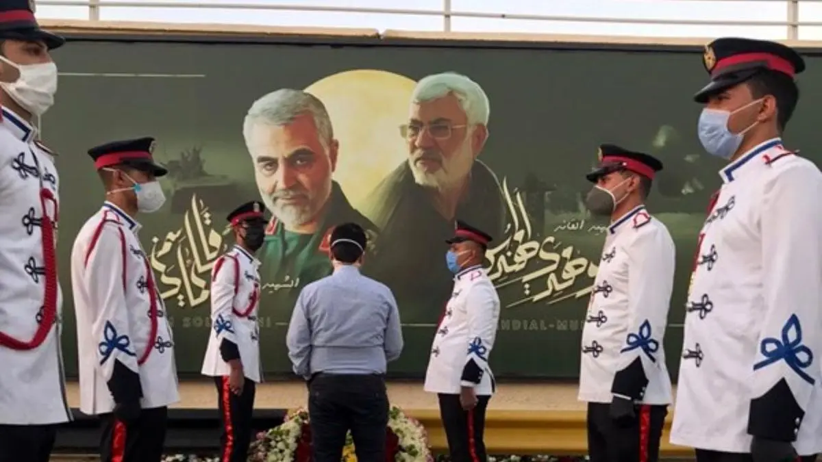 یادمان سردار سلیمانی در فرودگاه بغداد رونمایی شد+ ویدئو و عکس