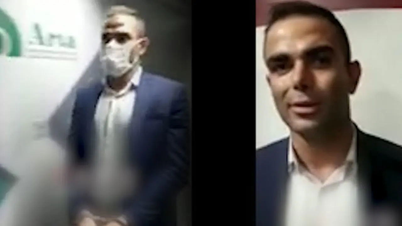 لحظه دستگیری وحید خزایی در فرودگاه امام خمینی(ره) + ویدئو