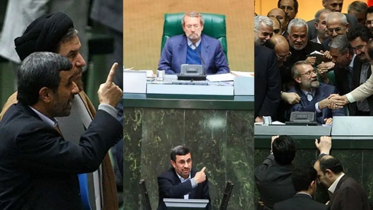 ناگفته‌هایی از انتشار فیلم تخریب لاریجانی، به‌وسیله احمدی‌نژاد در مجلس نهم