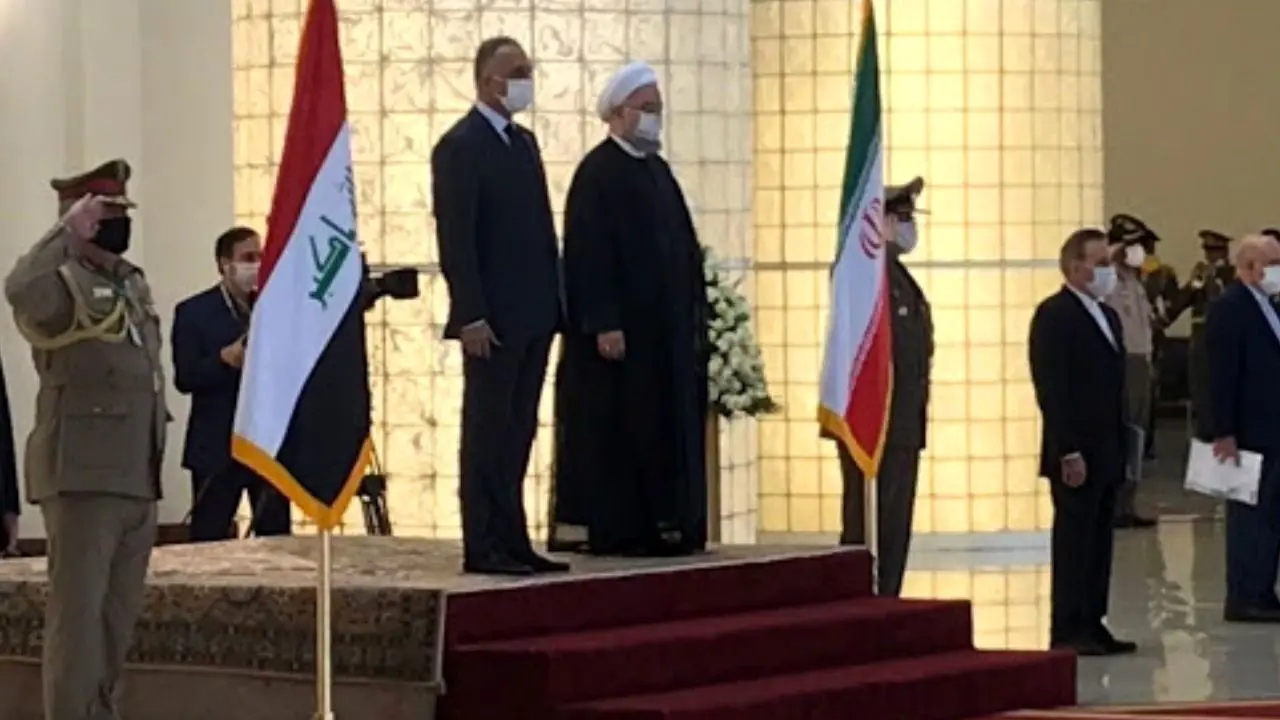 استقبال رسمی رئیس‌جمهوری اسلامی ایران از نخست‌وزیر عراق + ویدئو