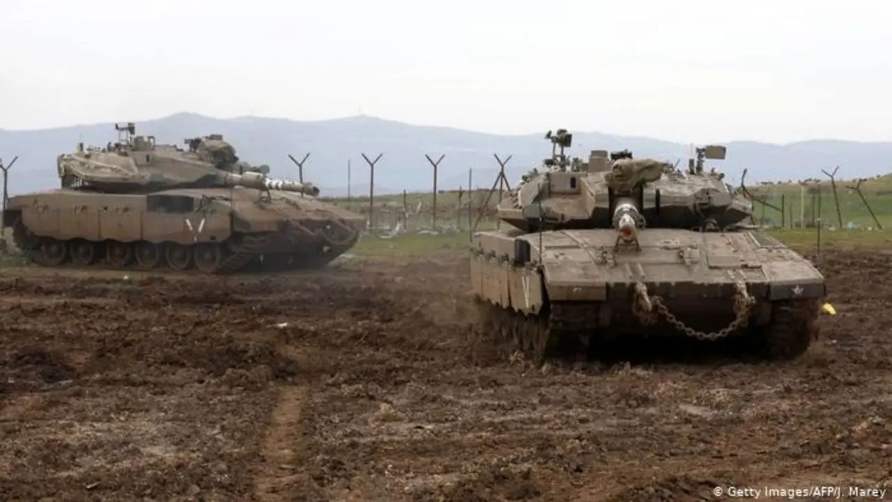 انتقال خودروهای نظامی جدید ارتش اسرائیل به بلندی های جولان