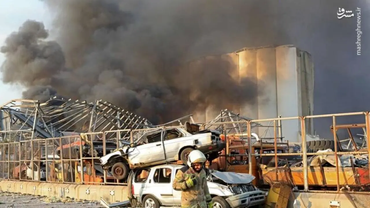 انفجار بیروت| شعله‌ور شدن دوباره آتش در برخی نقاط محل انفجار