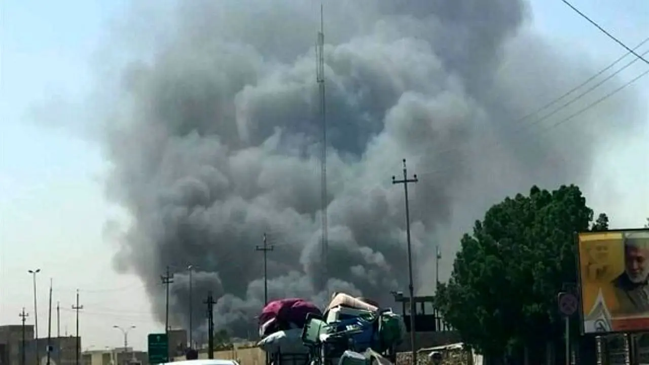 یک آتش‌سوزی دیگر در خاورمیانه / انبار مواد غذایی نجف در آتش+ ویدئو
