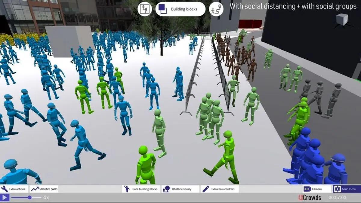 ویروس کرونا| ساخت نرم‌افزار شبیه‌سازی جمعیت برای تشویق مردم به رعایت فاصله‌گذاری اجتماعی