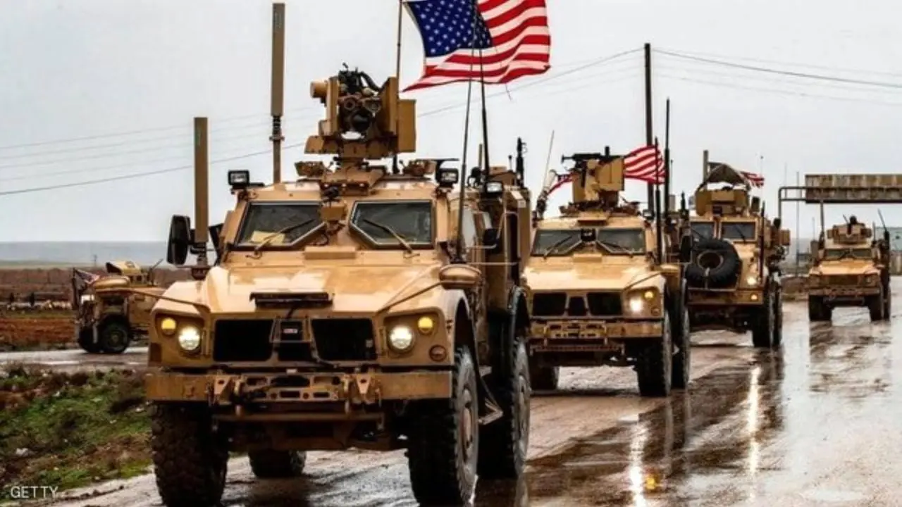 ورود کاروان نظامی آمریکا به پایگاه عین الاسد