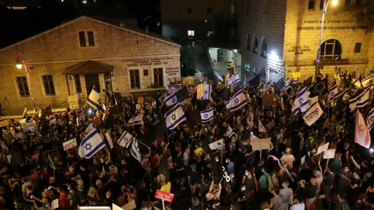 تظاهرات چند هزار نفری ضد نتانیاهو در هفته یازدهم