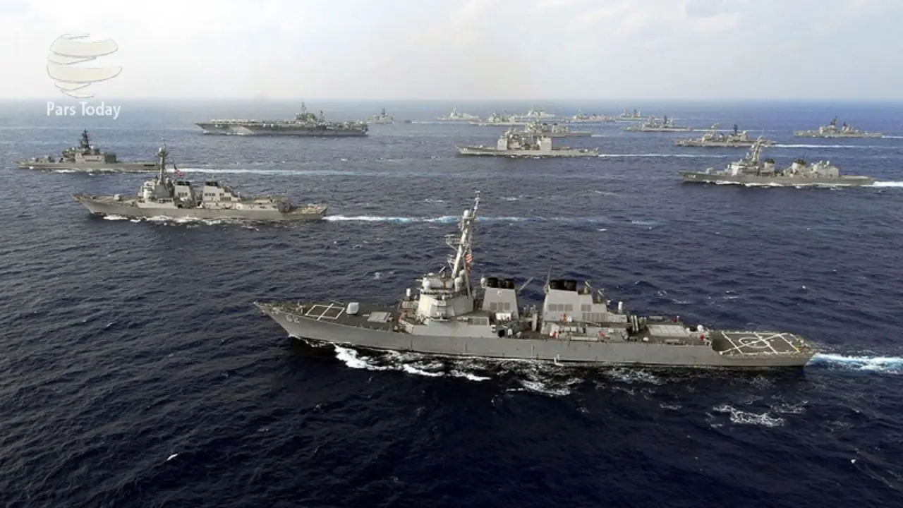 رزمایش ناوگان پنجم دریایی آمریکا در خلیج فارس