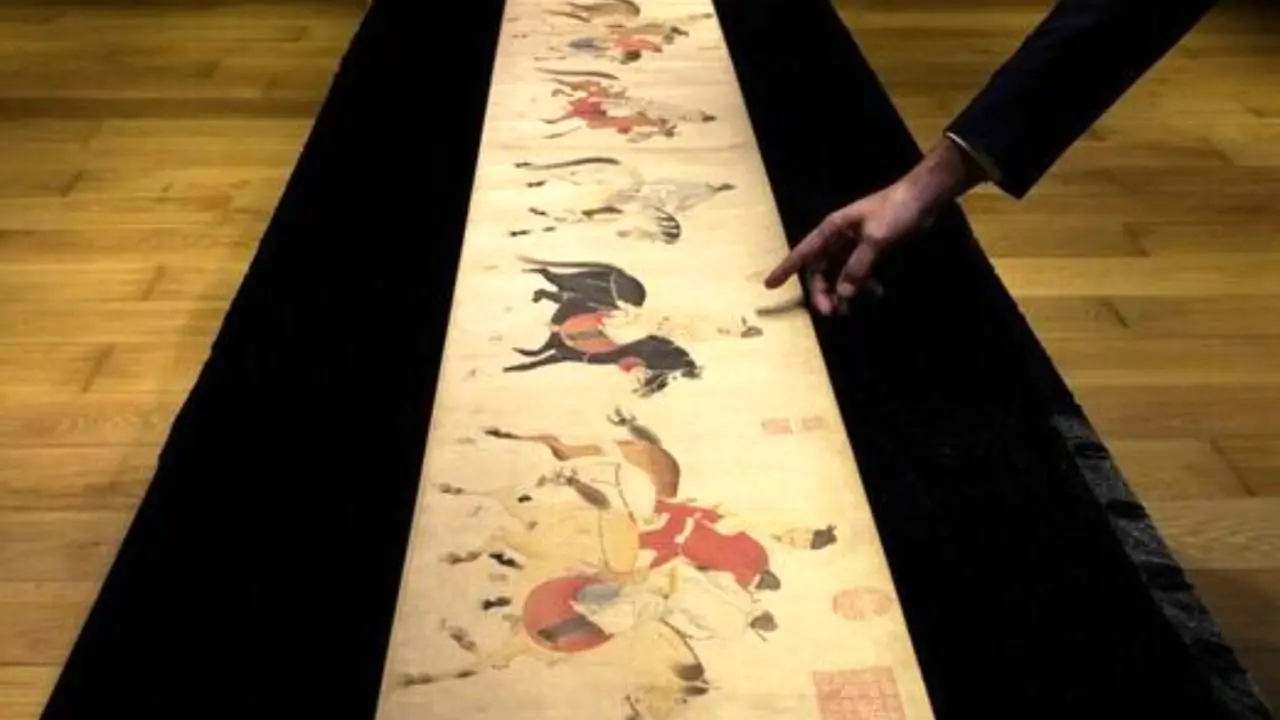 نقاشی طوماری 700 ساله 41 میلیون و 800 هزار دلار چکش خورد