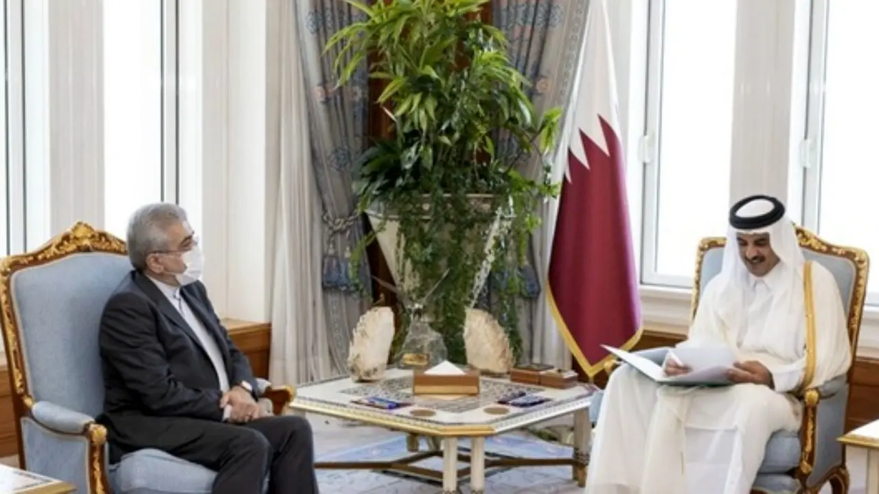 تحویل پیام رئیس‌جمهوری اسلامی ایران به امیر قطر
