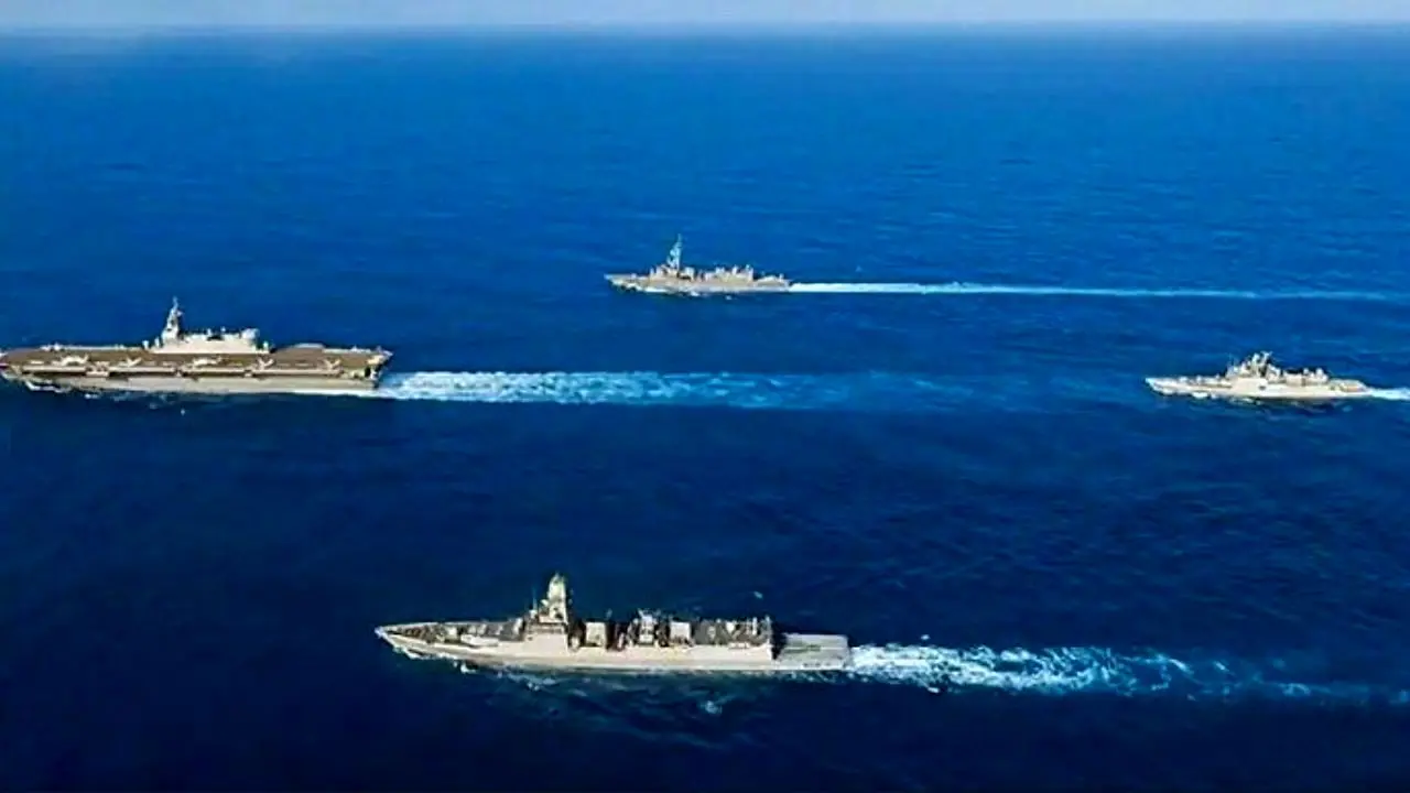 رزمایش نظامی نیروهای دریایی کشورهای هند، آمریکا، ژاپن و استرالیا