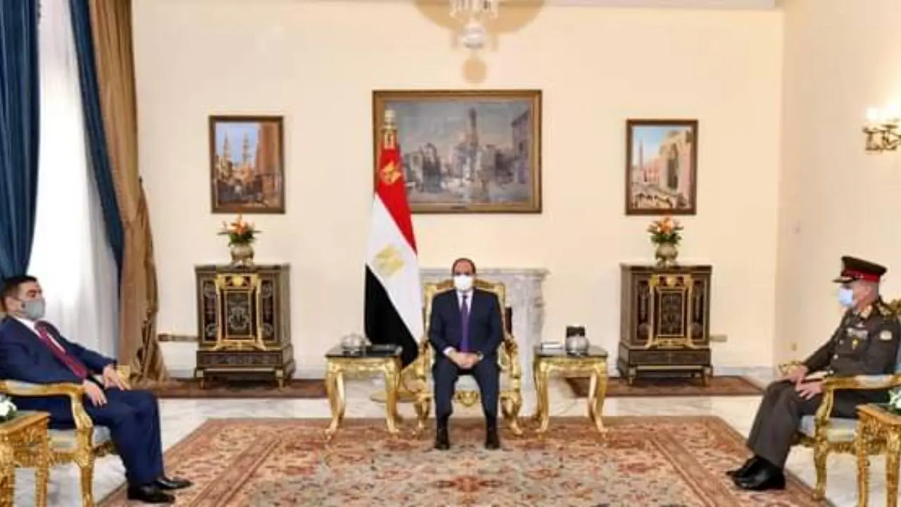 دیدار رئیس جمهور مصر و وزیر دفاع عراق