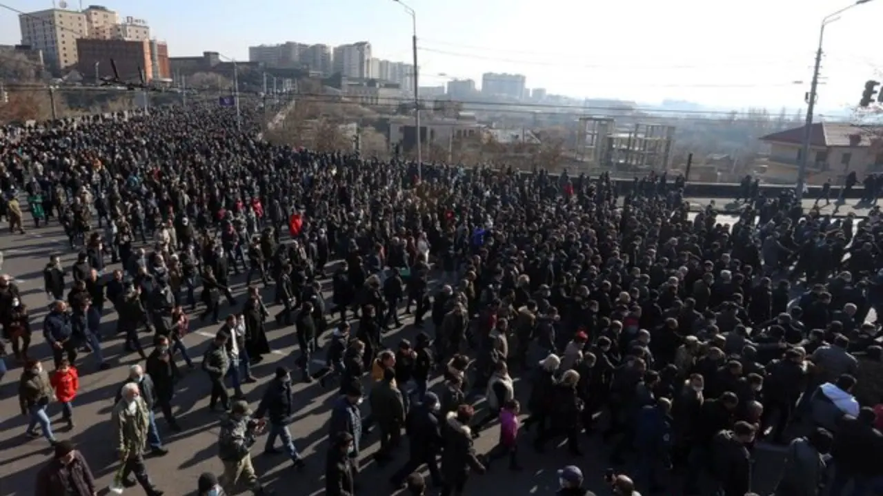 راهپیمایی مردم ارمنستان به یاد قربانیان قره باغ