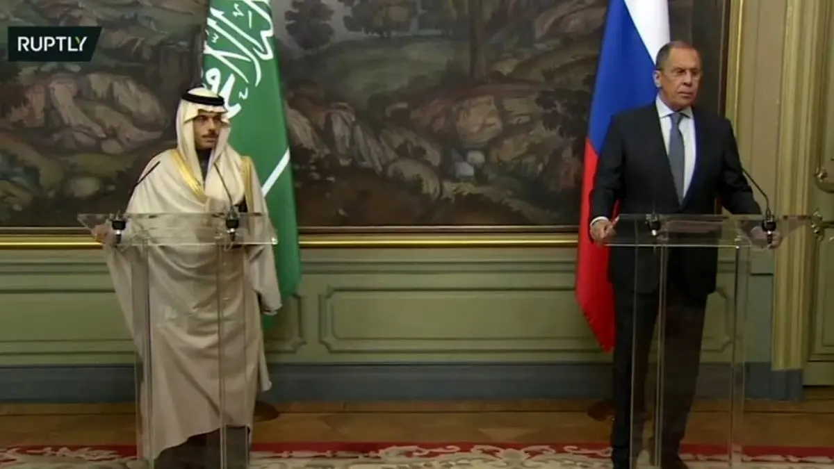 کنفرانس مطبوعاتی لاوروف و وزیر خارجه عربستان