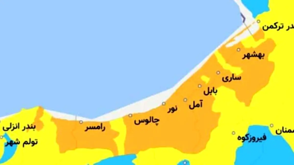 وضعیت کرونایی 7 شهرستان مازندران زرد شد