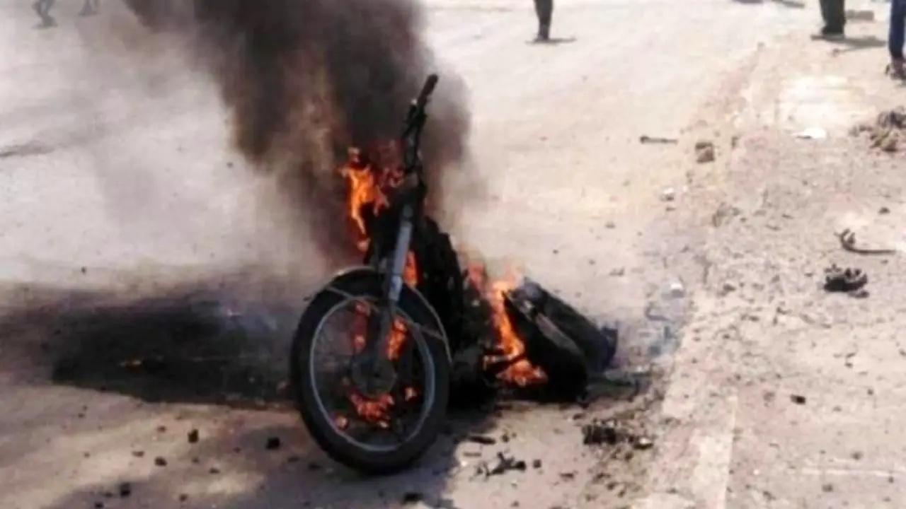 یک موتورسیکلت بمبگذاری شده در درعا منفجر شد
