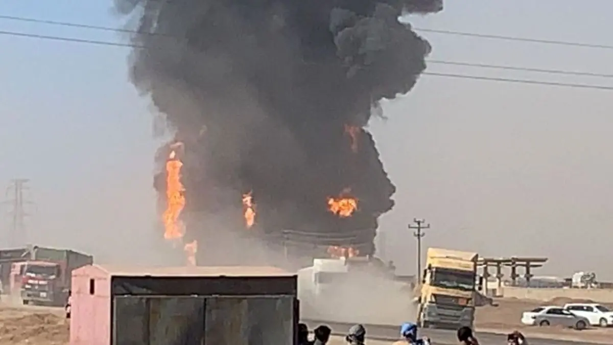 آتش سوزی گمرک افغانستان در جوار مرز ایران