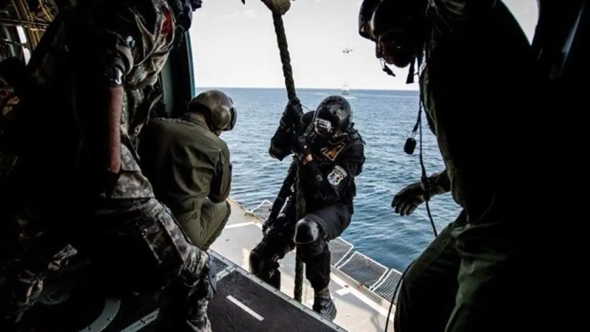 تمرین عملیات آزادسازی کشتی ربوده شده توسط دزدان دریایی