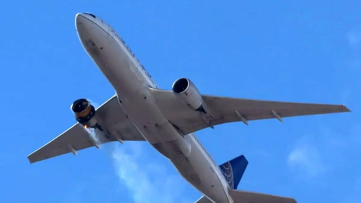 آتش گرفتن موتور هواپیمای بویٔینگ در آمریکا+ ویدئو