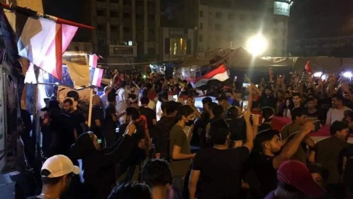 تظاهرات شبانه در استان ذی قار عراق