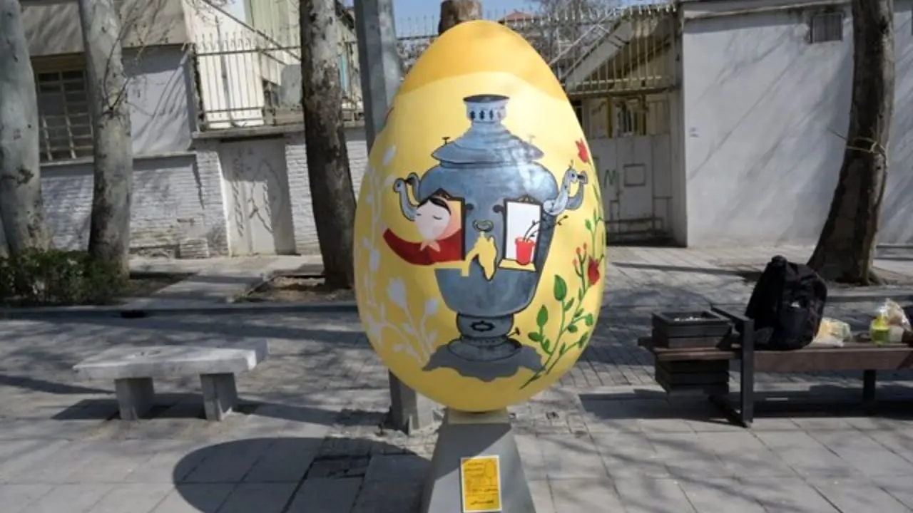 آغاز جشنواره تخم مرغ های رنگی در باغ فردوس