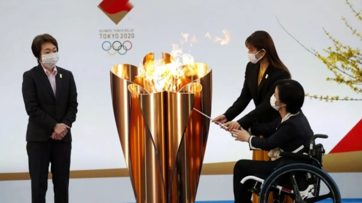 مشعل المپیک توکیو  روشن شد+ ویدئو