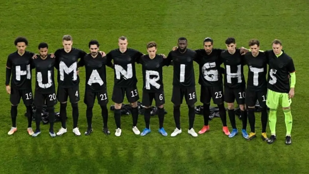 اعتراض تیم فوتبال آلمان به نقض «حقوق بشر» در قطر+ عکس