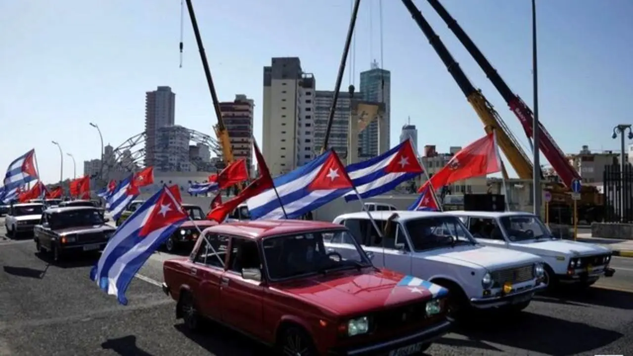 کاروان اعتراضی کوبایی‌ها علیه تحریم های آمریکا