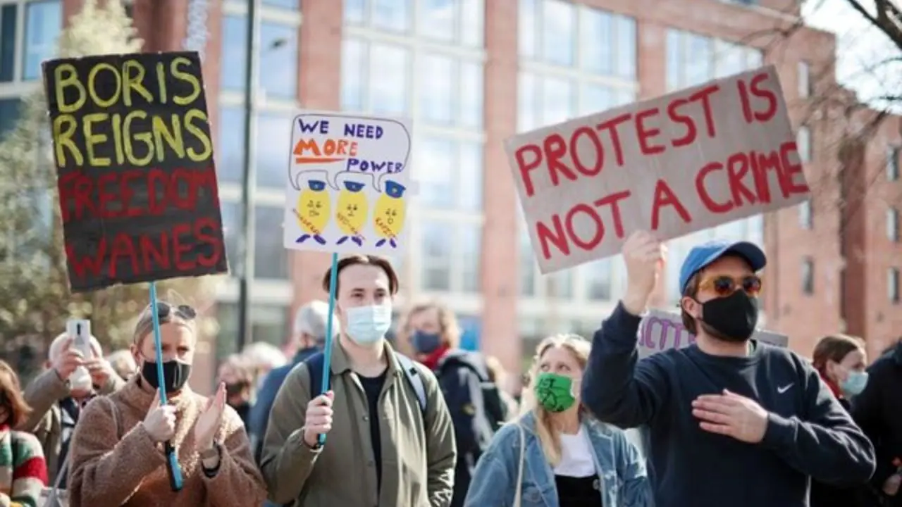 راهپیمایی سراسری در انگلیس علیه قانون جدید اعتراضات