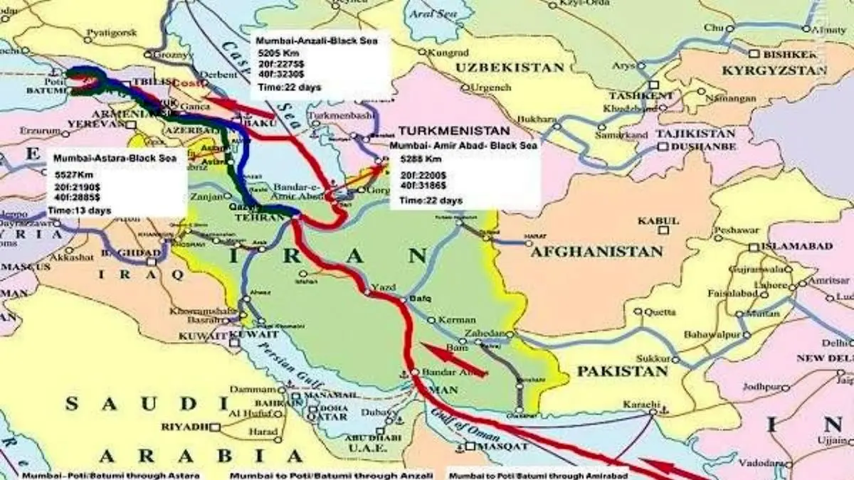 ایجاد کریدور شمال-جنوب جایگزین مناسبی برای کانال سوئز است