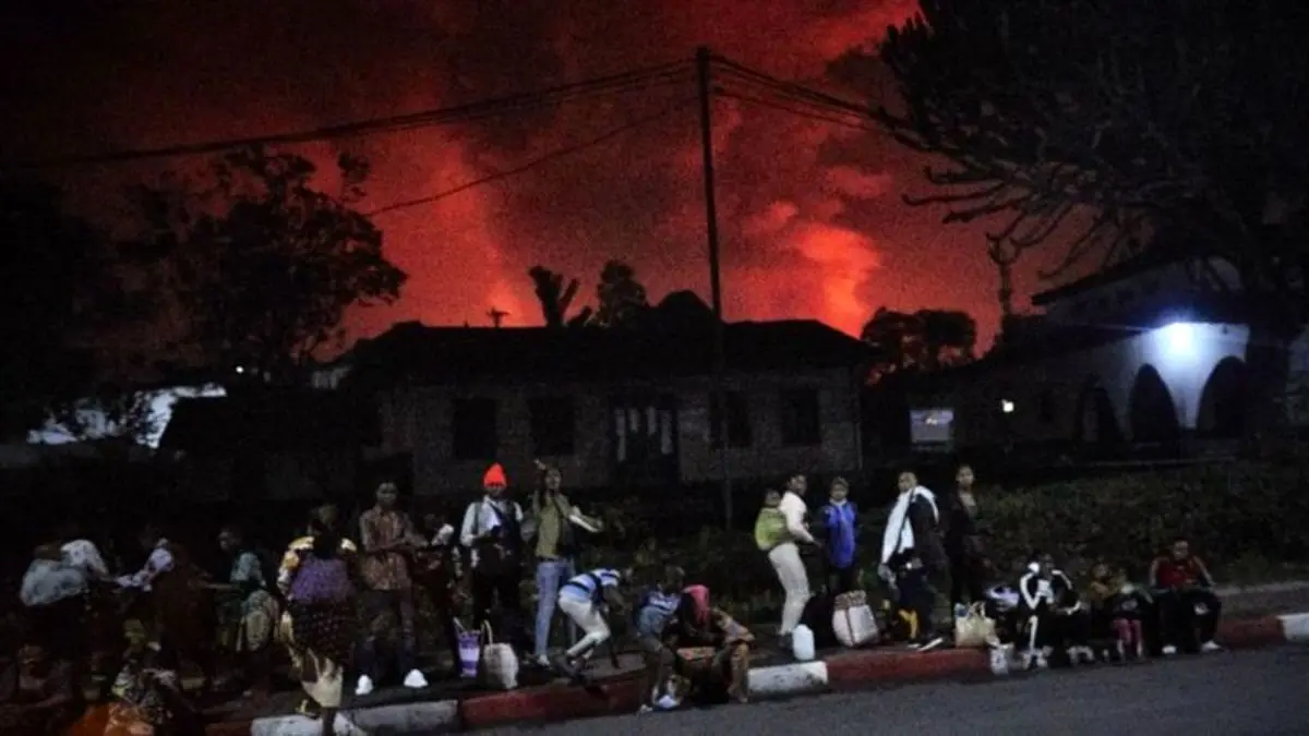 فوران آتشفشان در کنگو منجر به تخلیه یک شهر شد
