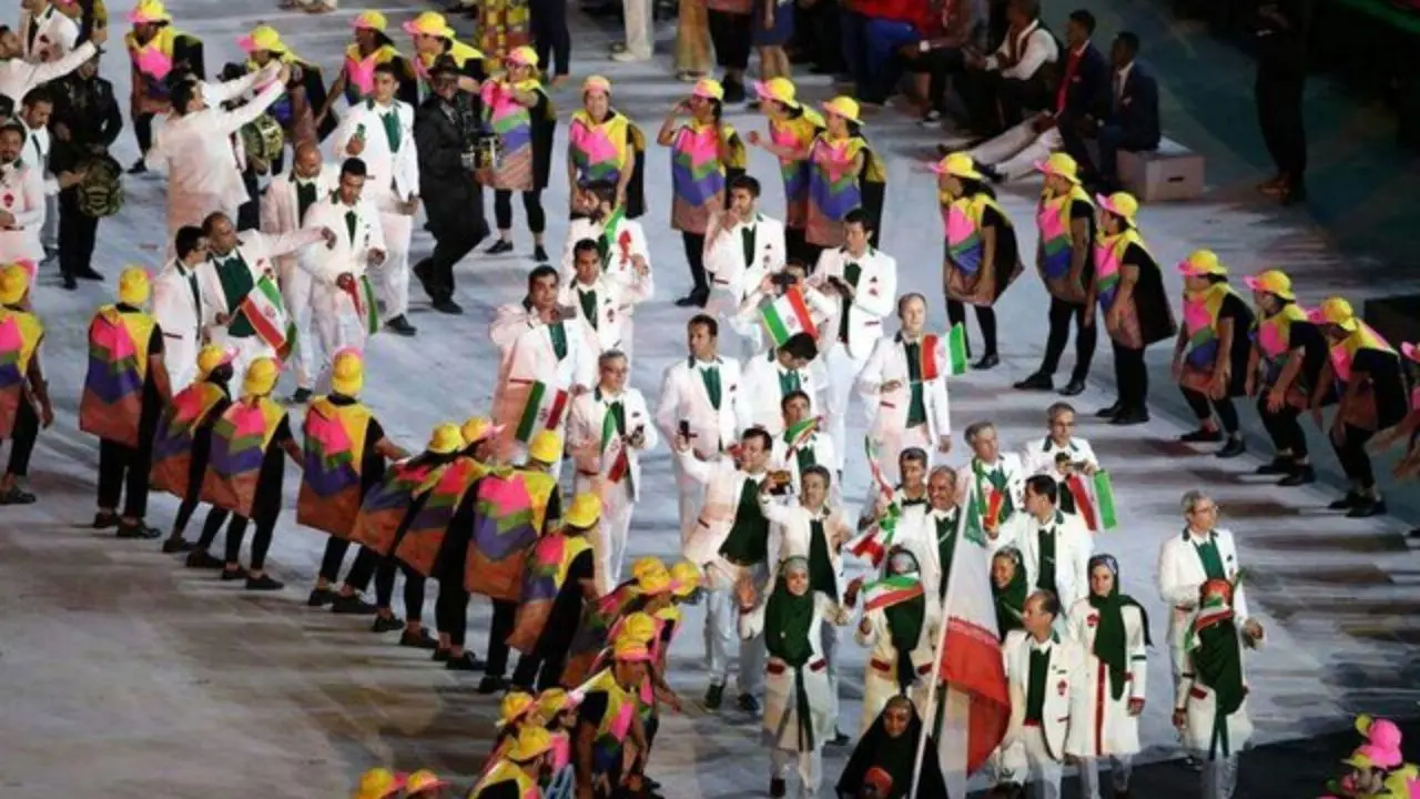 سورمه ای و فیروزه ای رنگ لباس رسمی مردان و زنان المپیکی