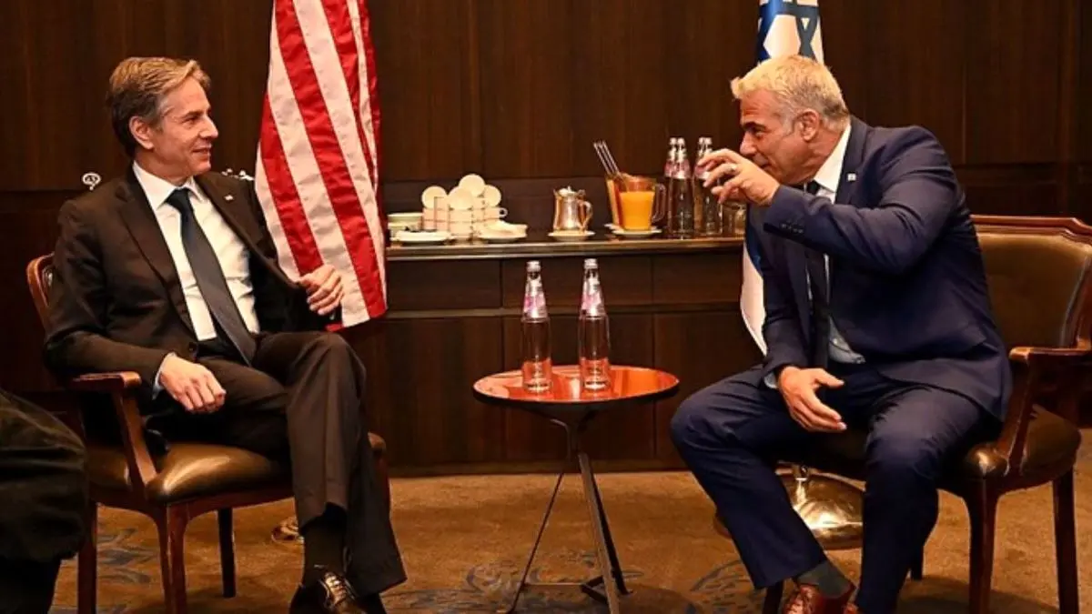 نفر دوم کابینه جدید تل‌آویو با وزیر خارجه آمریکا دیدار می‌کند