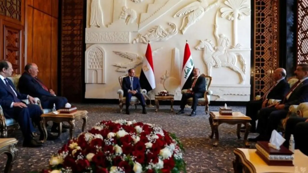 ورود سیسی به عراق پس از 30 سال/ استقبال الکاظمی از رئیس‌جمهوری مصر و پادشاه اردن