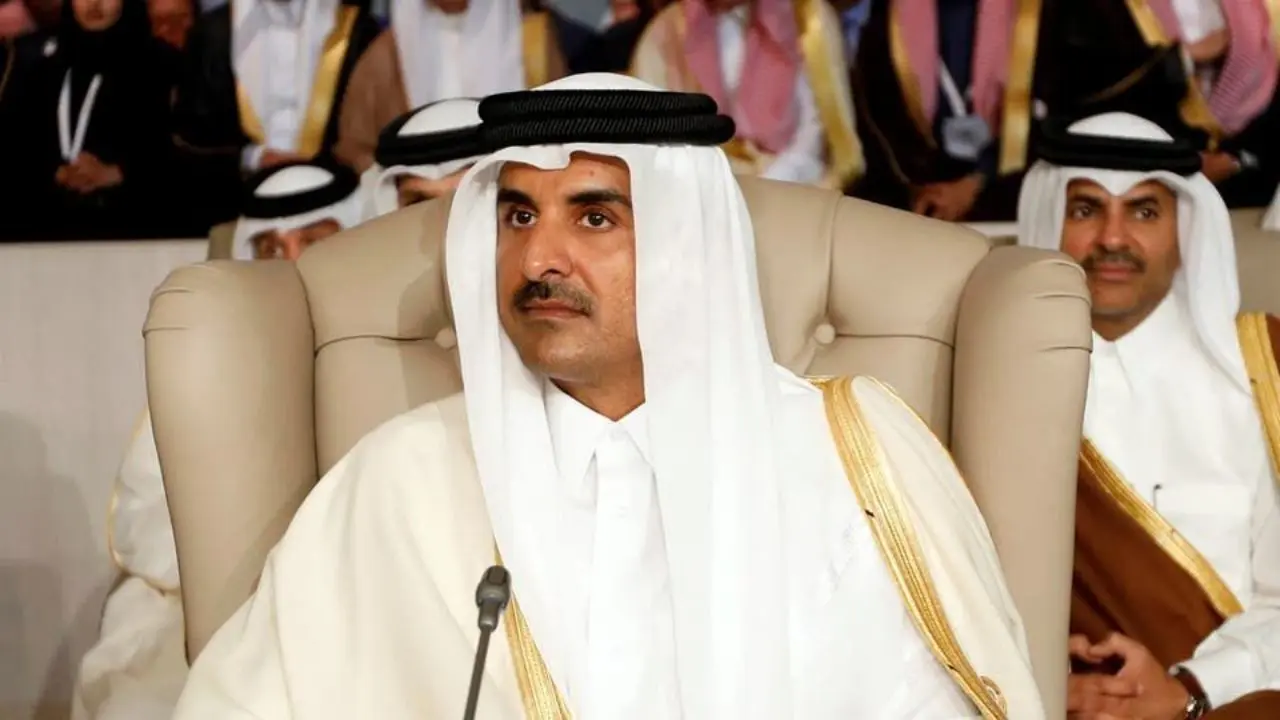 حضور امیر قطر در نشست شورای همکاری خلیج فارس پس از برقراری روابط با عربستان