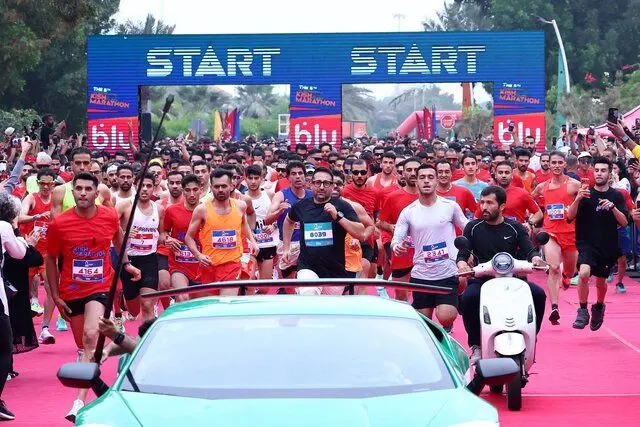 ثانيه،دقيقه،نفر،ركورد،ساعت،كيلومتر،دونده،كيش،ماراتن،پنجم