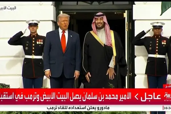   استقبال دونالد ترامپ از ولیعهد عربستان در کاخ سفید/ دیداری با محوریت فروش اف-35 به ریاض+ ویدئو
